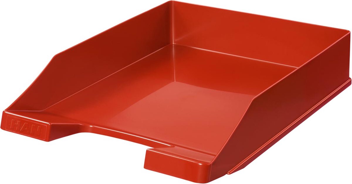 Vassoio per lettere Han A4 rosso, scatola da 10 pezzi.