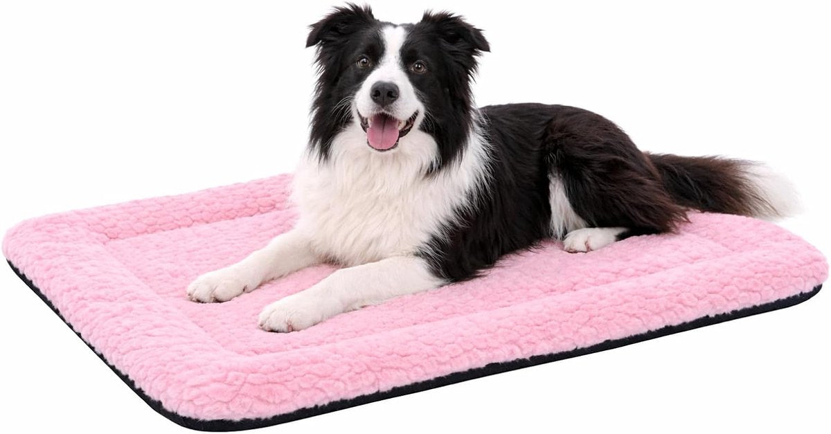 Cojín para perros Flamingo - cesta para perros - naya rectangular rosa 100,5x63,5cm - espacioso y cómodo - superficie de descanso suave