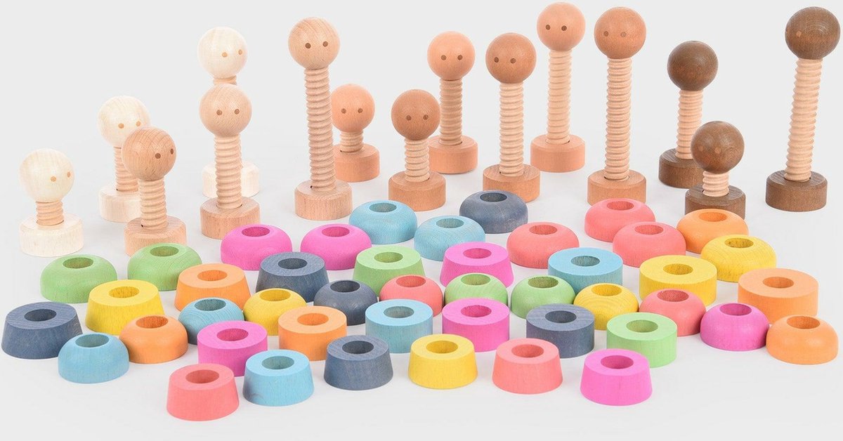 Tickit® arcoíris madera personas comunitarias.