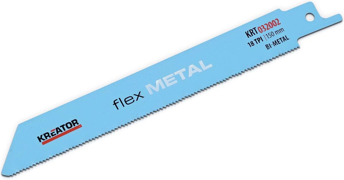Kreator krt032002 zaagblad - reciprozaag - flex metaal - 150 mm - 18 tpi - 2 stuks