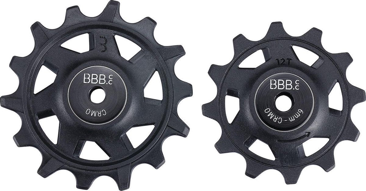 Ruedas de cambio de ciclismo bbb sram - ruedas de cambio de 12 velocidades - duraderas - negras - 12t 14t - rollerboys 12t-14t sr bdp-07