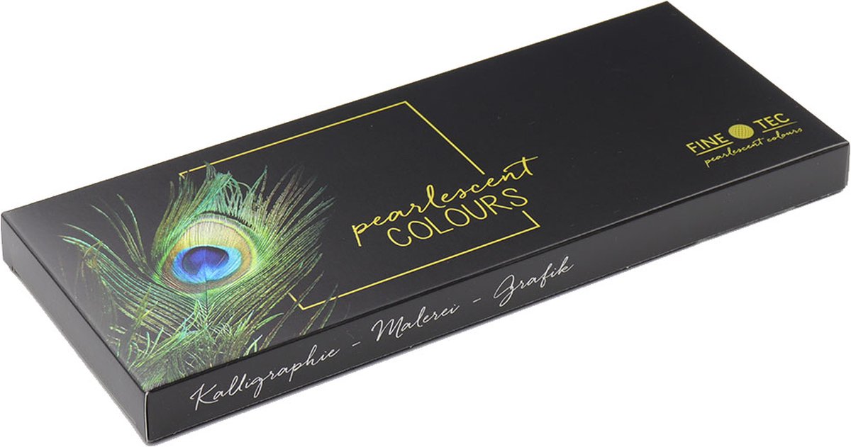 Finetec ® parelmoer aquarelverf set rainbow | 12 kleuren