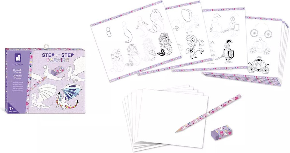 Janod - hachette - disegno di creature fantasy creative