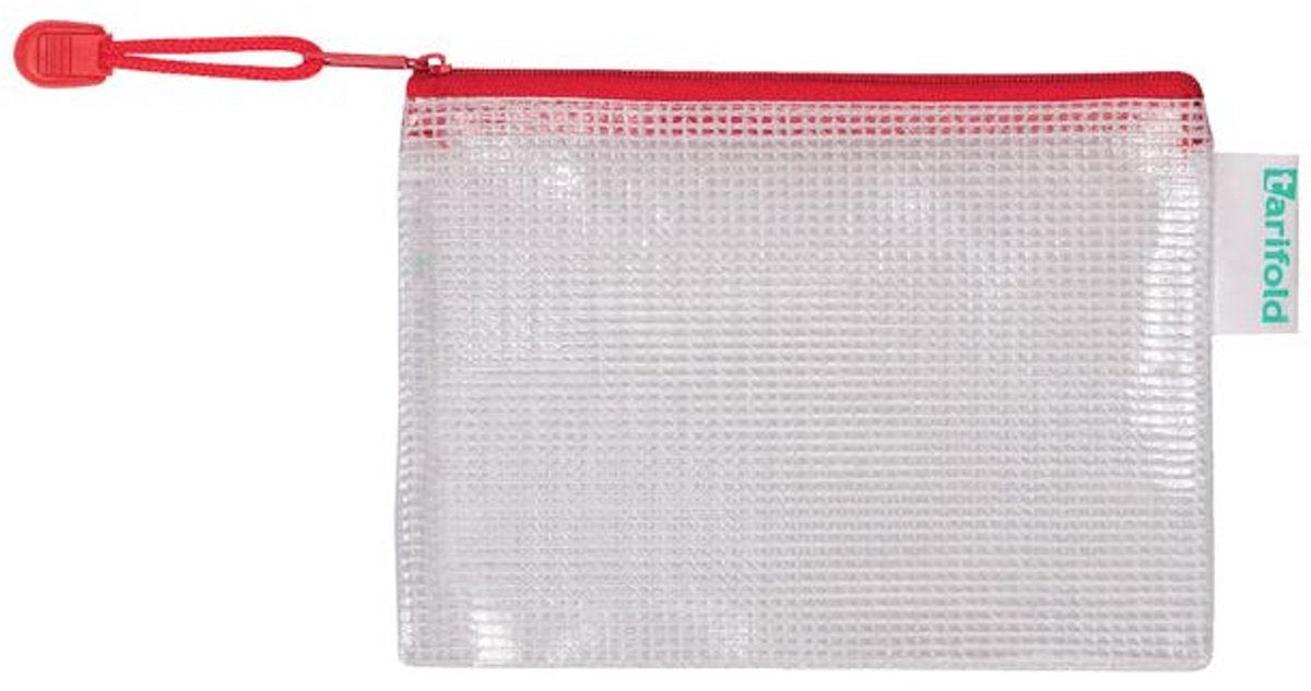 Borsa portaoggetti Tarifold con cerniera 160x110mm pvc rd | 8 pezzi