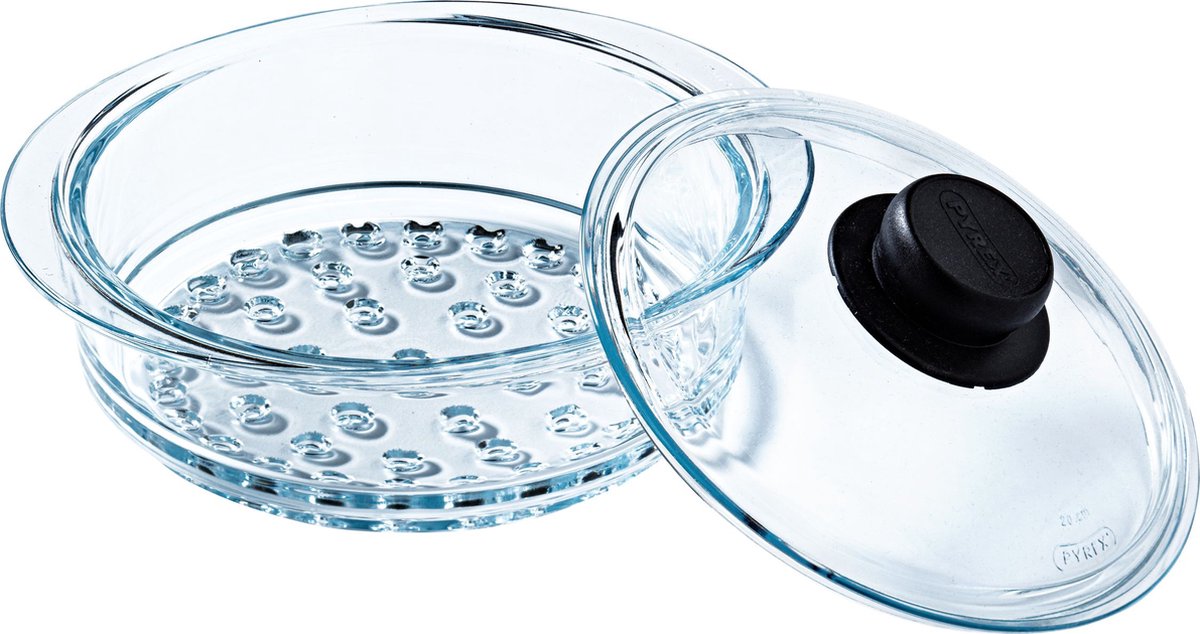 Cestello vapore Pyrex con coperchio - ø20 cm -