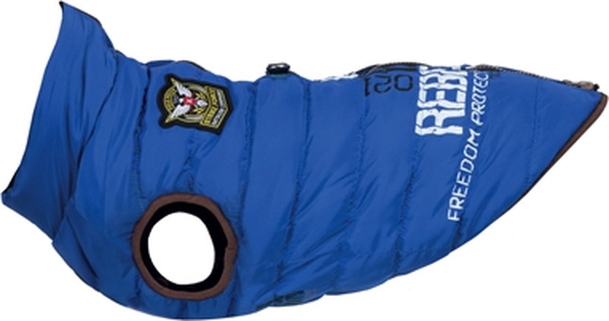 Trixie abrigo para perros saint-malo con arnés azul talla - 30cm