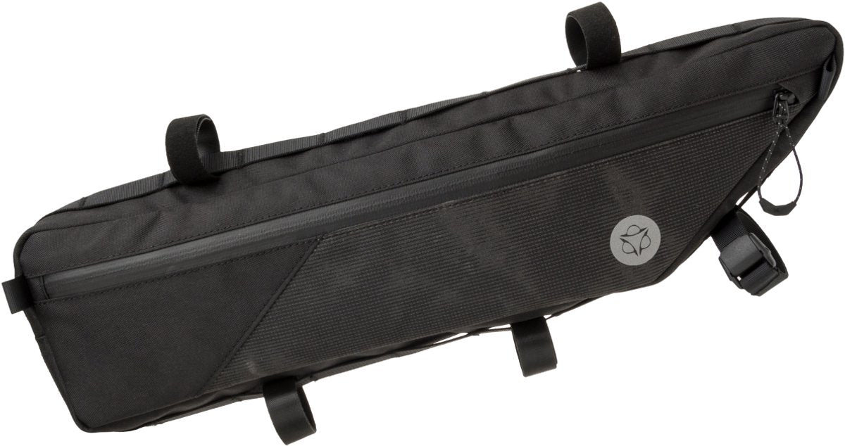 Agu bikepacking tube frametas venture extreme - fietstas voor frame - zwart - reflecterend - 4l - waterafstotend - eenvoudige montage