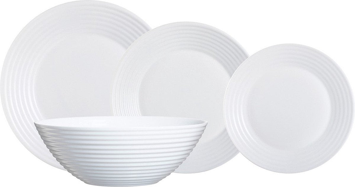 Luminarc - set di stoviglie - 19 pezzi - bianco