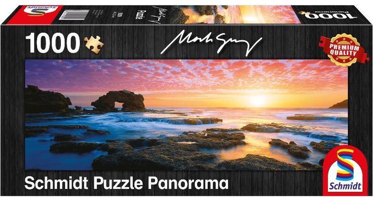 Puzzle Schmidt - tramonto sulla baia di Bridgewater - panorama - 1000 pezzi