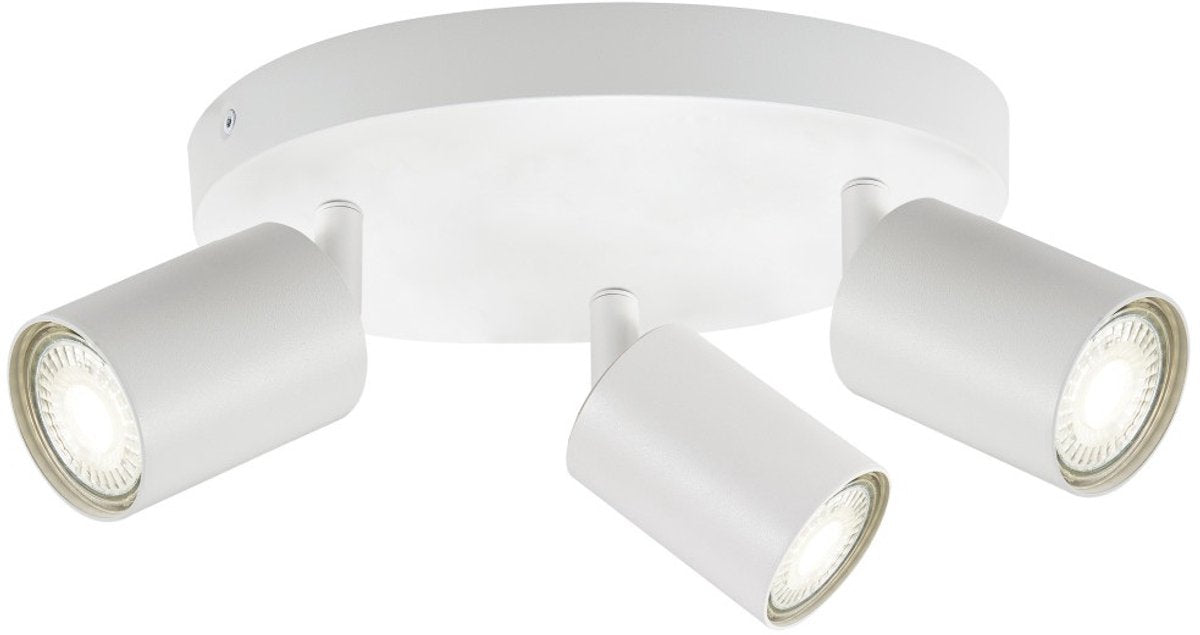 Faretto integrale da soffitto Siena bianco opaco rotondo per 3x lampada gu10 (non inclusa) | 3xgu10