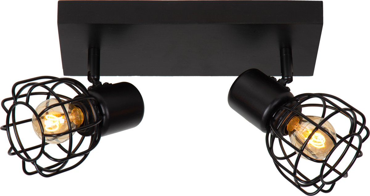 Lucide filox - faretto da soffitto (lampada da soffitto) - 2xe14 - nero