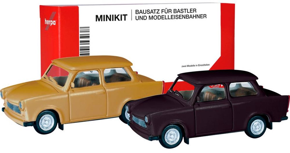 Herpa 013901-002 h0 auto trabant 601 limousine, samtocker e rally nera