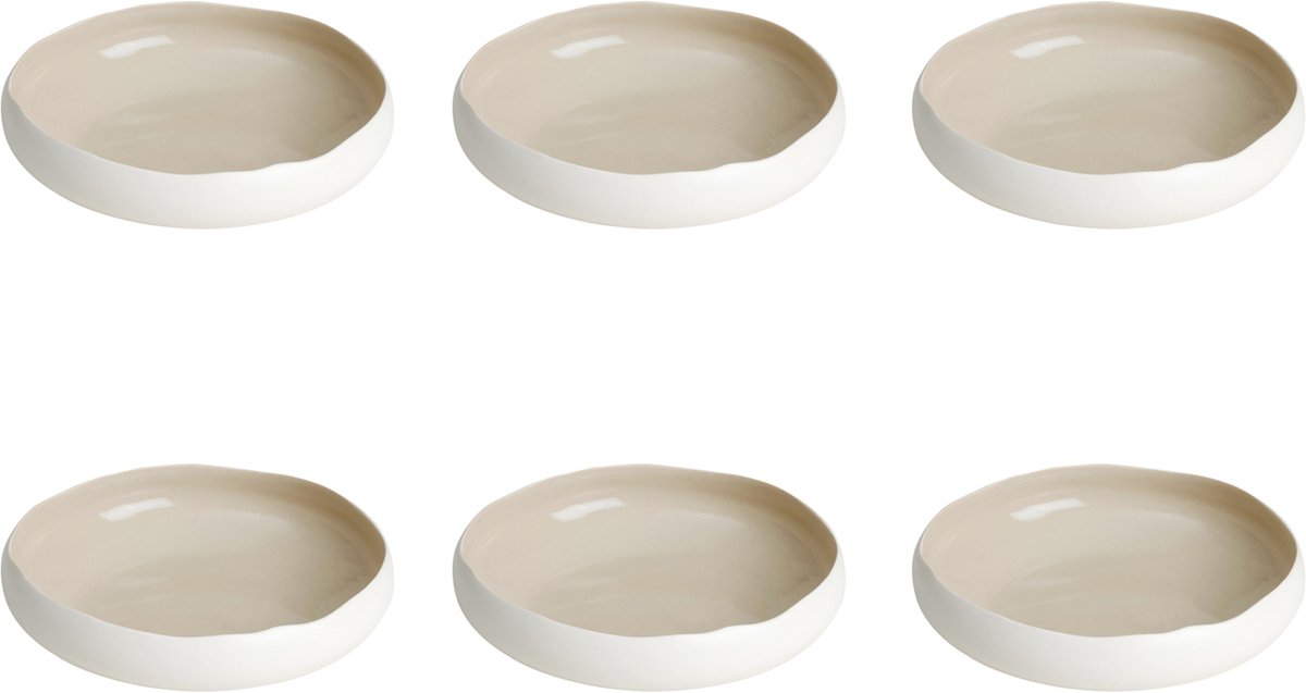 Medard de noblat - lino oslo - piatto fondo 20 cm - 6 pezzi - gres