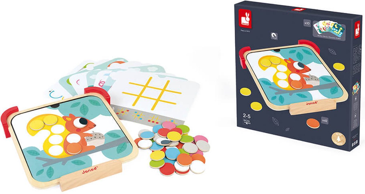 Janod - gioco educativo - lavagna magnetica colorata
