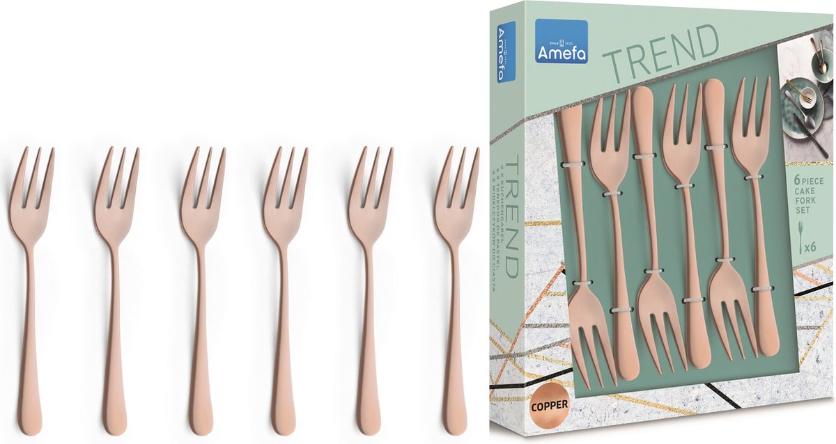 Amefa Pak Fork Copper 6 pezzi