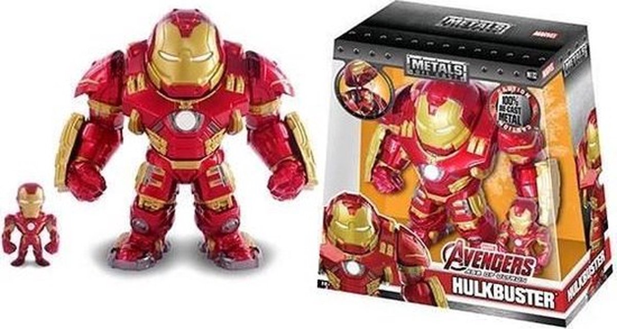 Figure in metallo Jada Marvel Iron Man da 15 + 5 cm