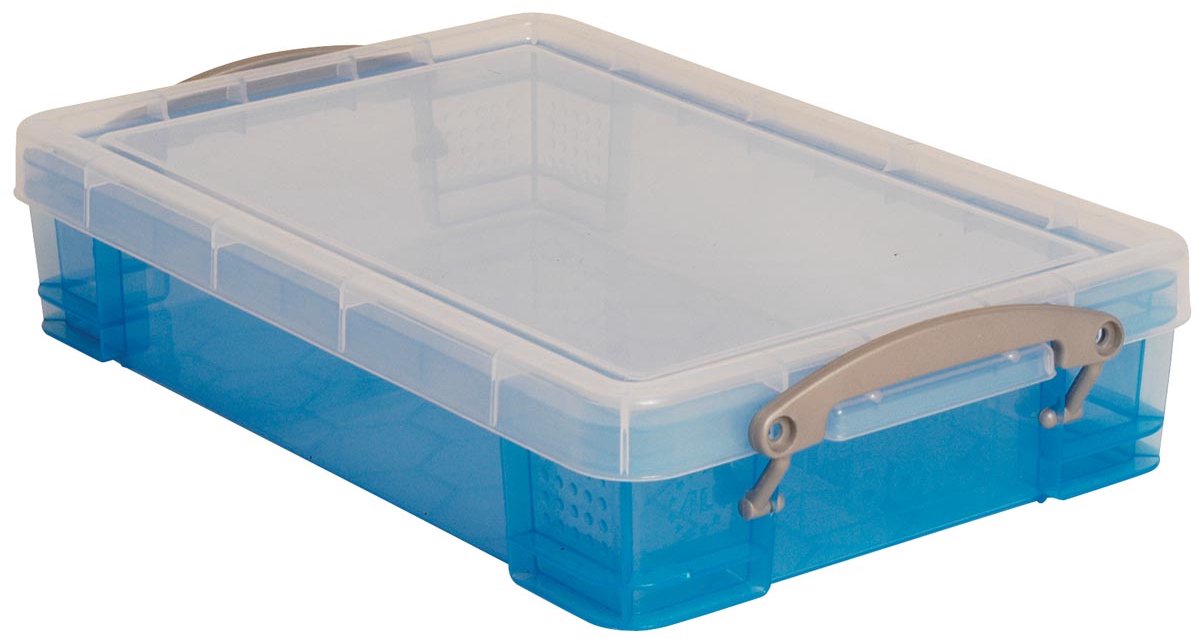 Utilissima scatola da 4 litri blu trasparente