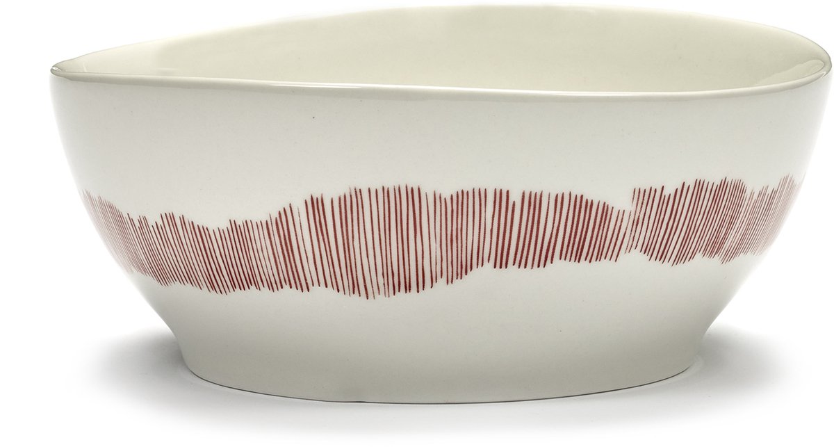 Serax - festa ottolenghi - ciotola l - bianco rosso - 18 ø - 4 pezzi