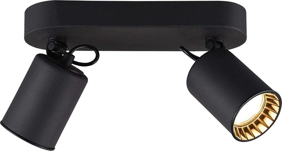 Trio pago - spot - nero opaco - escl. 2x gu10 4,9 w - montaggio a soffitto