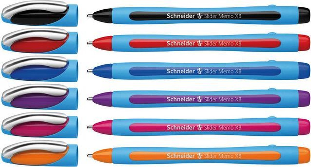 Schneider Writing Instruments Bolígrafo Schneider - Nota deslizante - Punta xb - 1,4 mm - 5+1 piezas colores surtidos - s-150296
