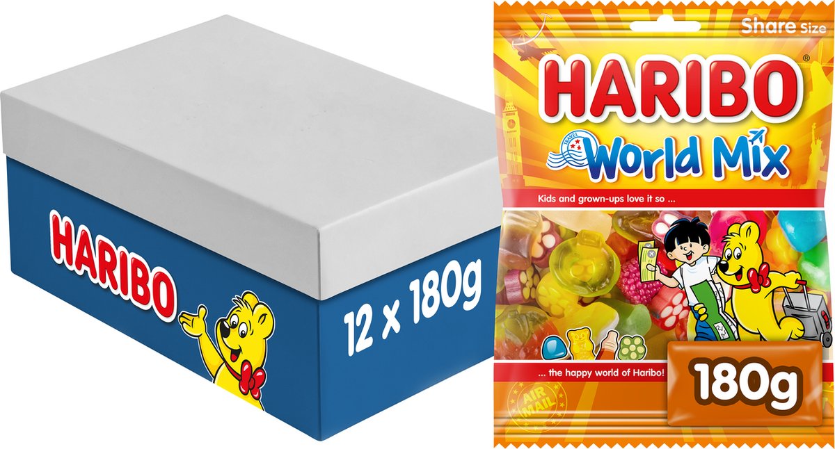 Mix del mondo Haribo - mix di caramelle - 12 x 180 g