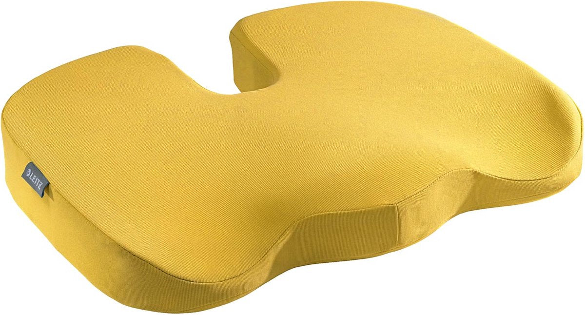 Leitz ergo accogliente cuscino ergonomico per sedia da ufficio - giallo caldo
