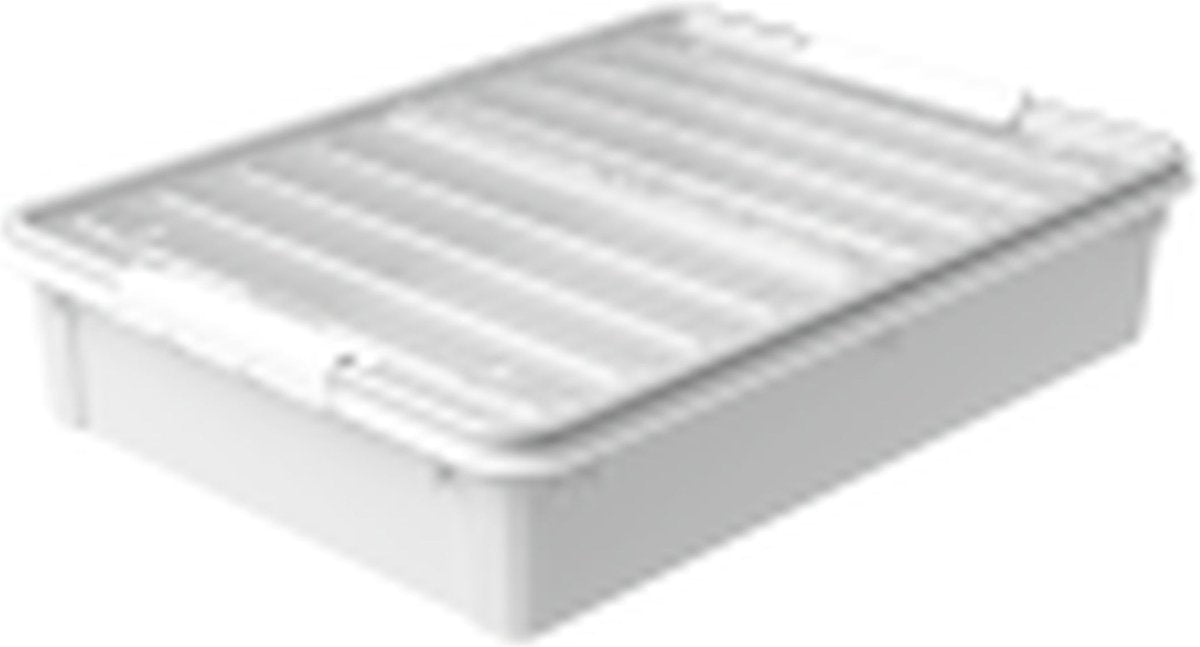 Smartstore - bedroller opbergbox 60 liter met wielen - polypropyleen - transparant