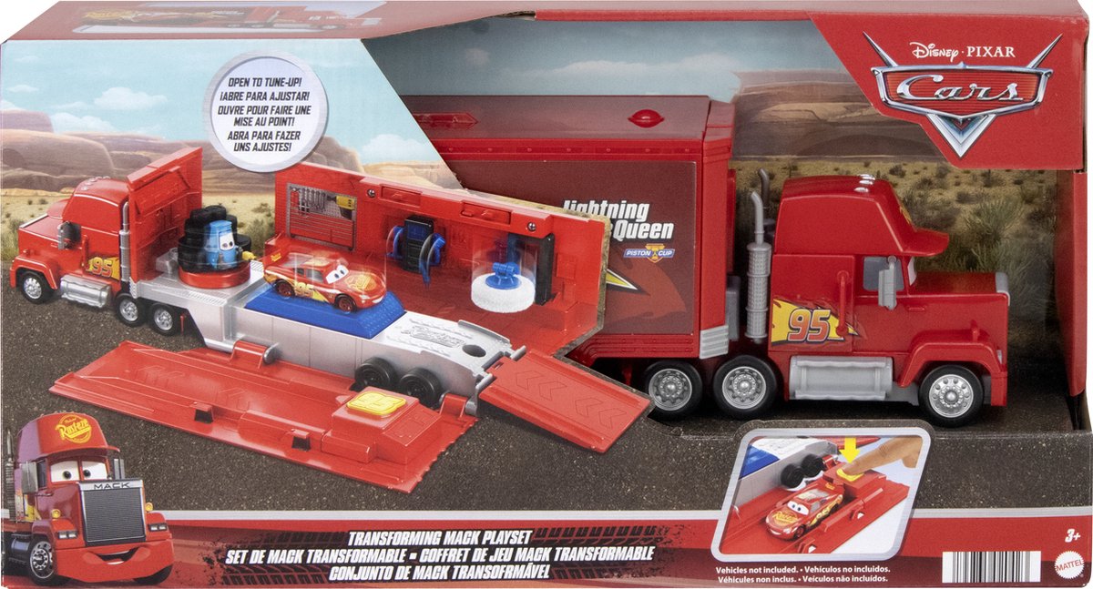 Disney Pixar Cars Transforming Mack Truck: set da gioco senza auto