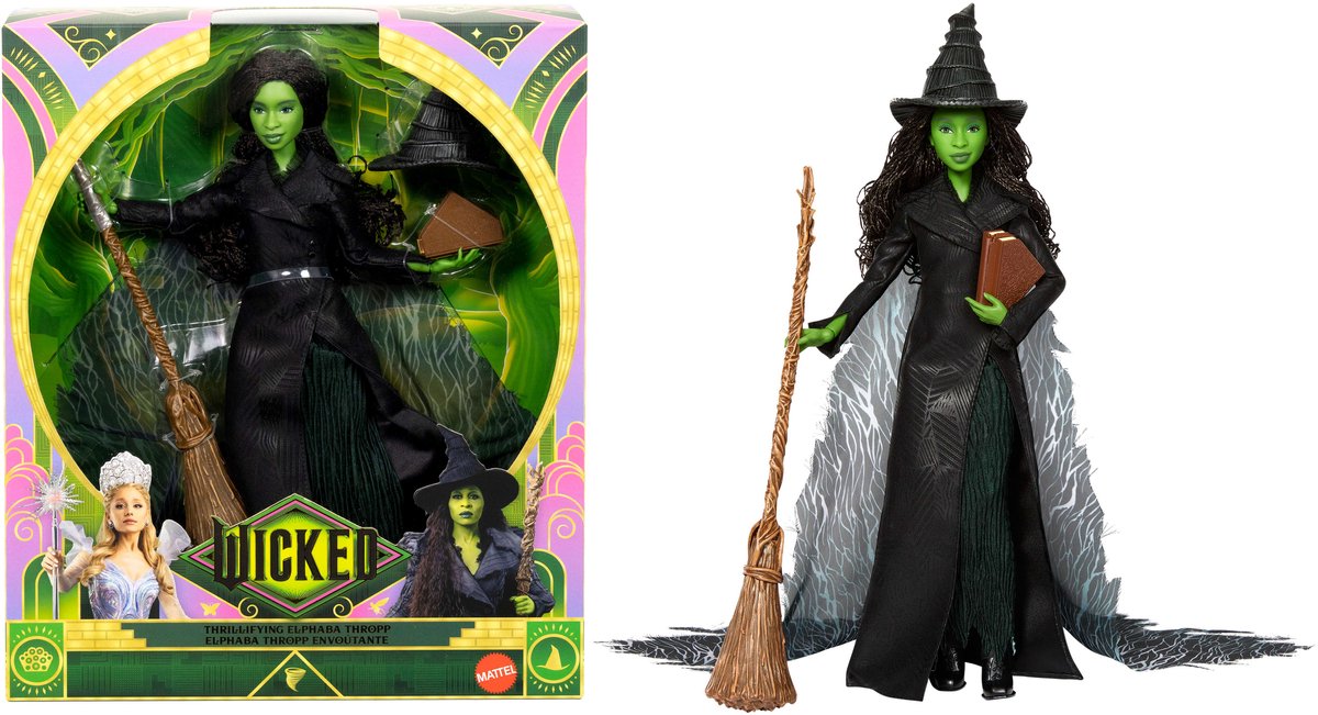 Mattel wicked: for good doll thrillifying elphaba thropp dolls