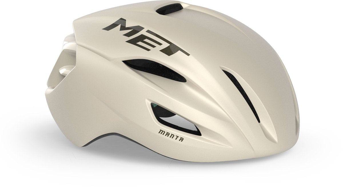 Met manta mips fietshelm – aerodynamische racefietshelm mips – wielrenhelm voor heren en dames - maat m - wax white | matt