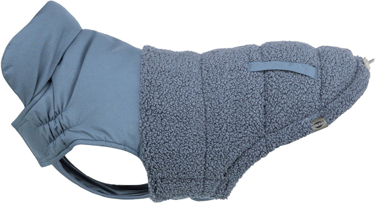 Trixie hondenjas ajou blauw - warme polyester, 45cm - verstelbare borstflap, modieus design