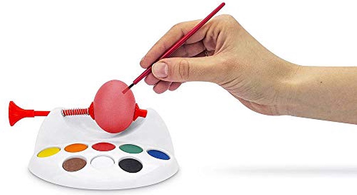 Bigbuy set per bambini per acquerelli uovo di Pasqua con supporto 8 colori