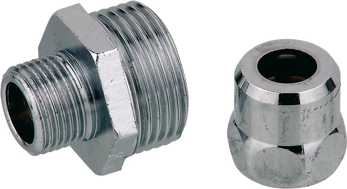 Racor de compresión Kirchhoff ms - cromo - 3 4 macho x 10 mmq