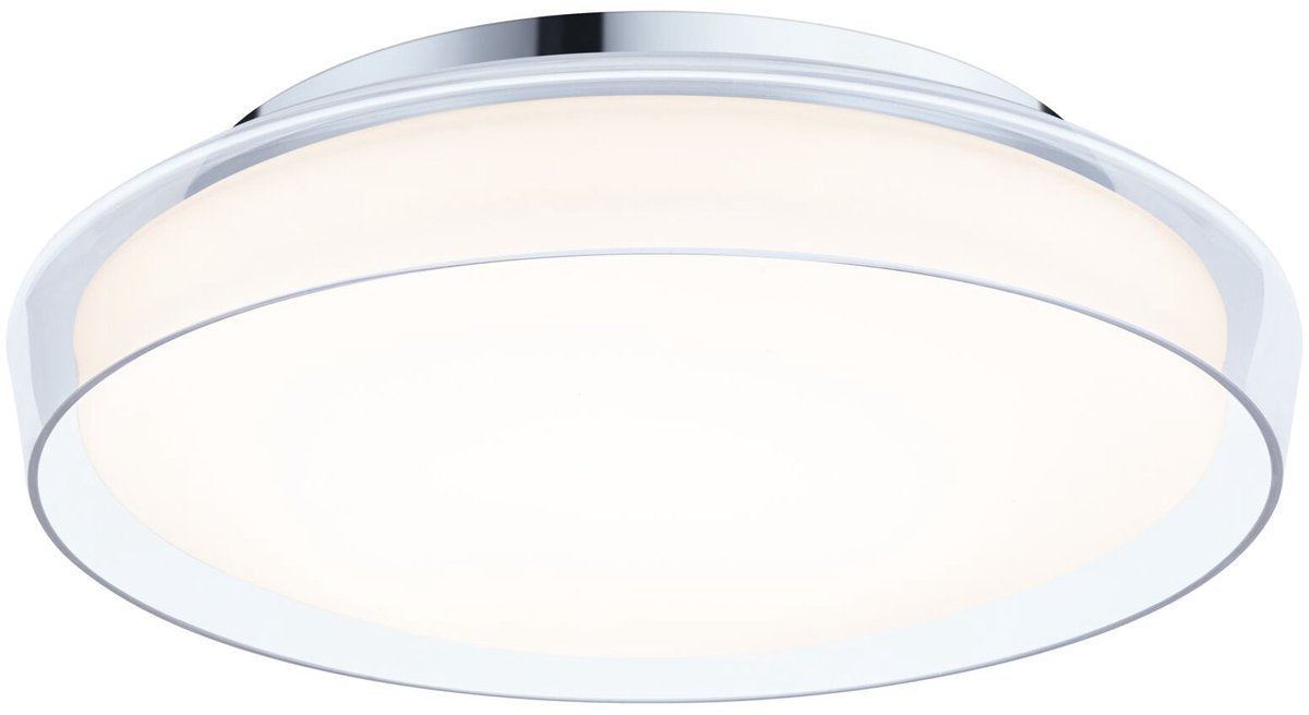 Paulmann selection bathroom led-plafondlamp luena ip44 3000k 860lm 230v 16,5w glas, chroom