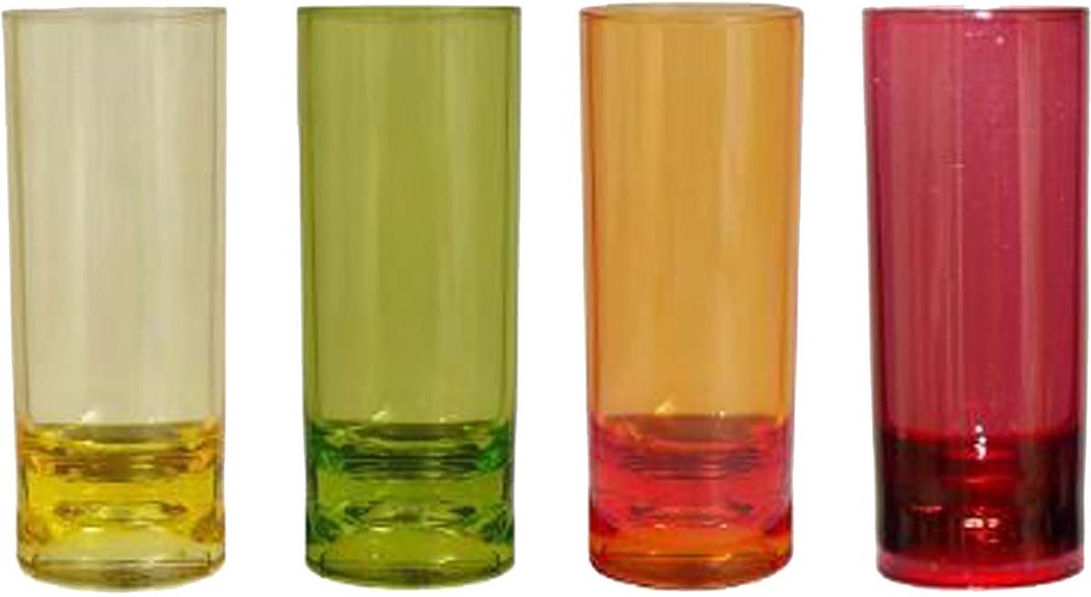 Gimex - linea colore - bicchierino - arcobaleno - 40 ml - 4 pezzi