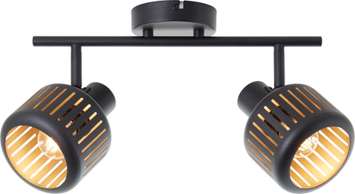 Brilliant tyas - faretto da soffitto - e14 max 2x28w - color oro nero