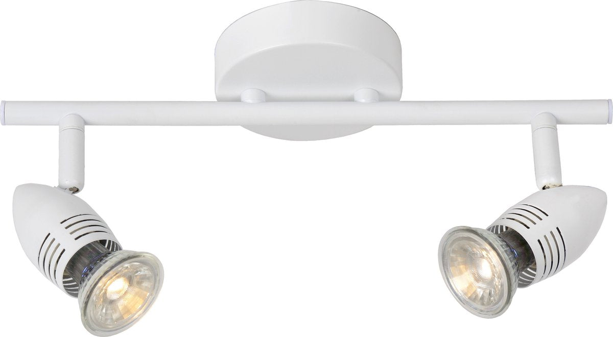 Lucide caro-led - plafondspot (plafondlamp) - led - gu10 - 2x5w 2700k - wit