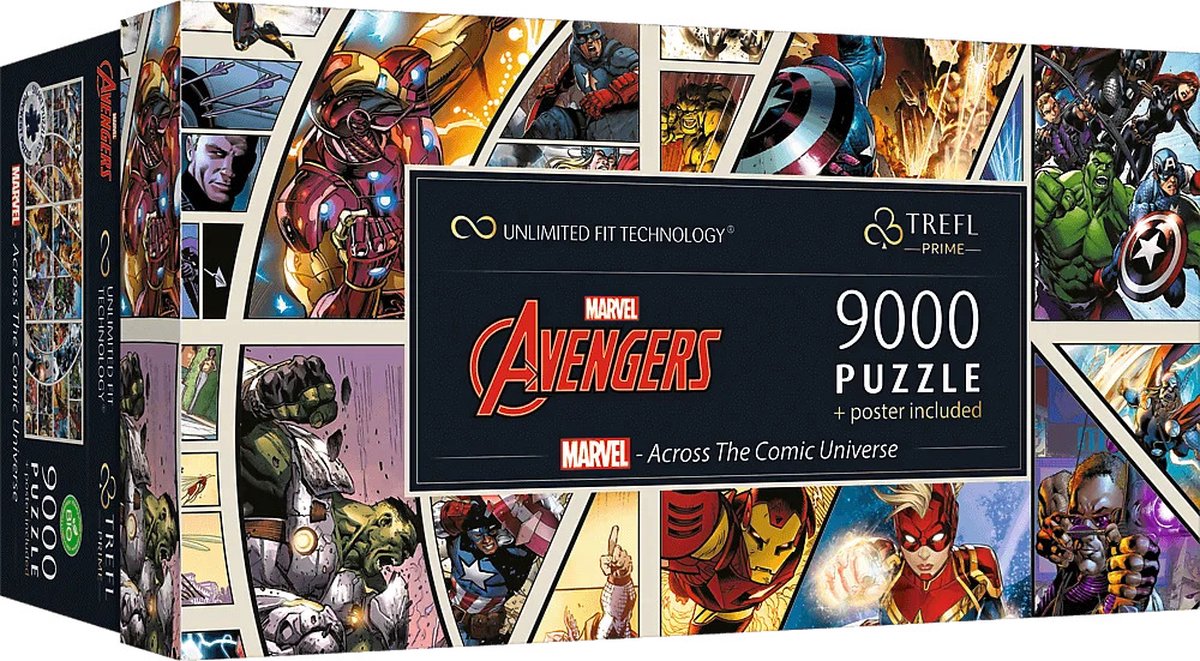 Trefl Puzzle Marvel: a través del universo cómico de 9000 piezas.