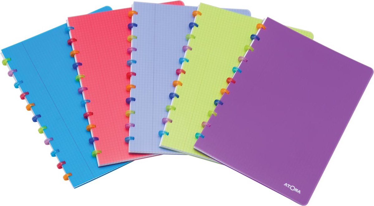 Cuaderno Atoma tutti frutti - a4 - 144 páginas - rayado - colores surtidos - 10 piezas