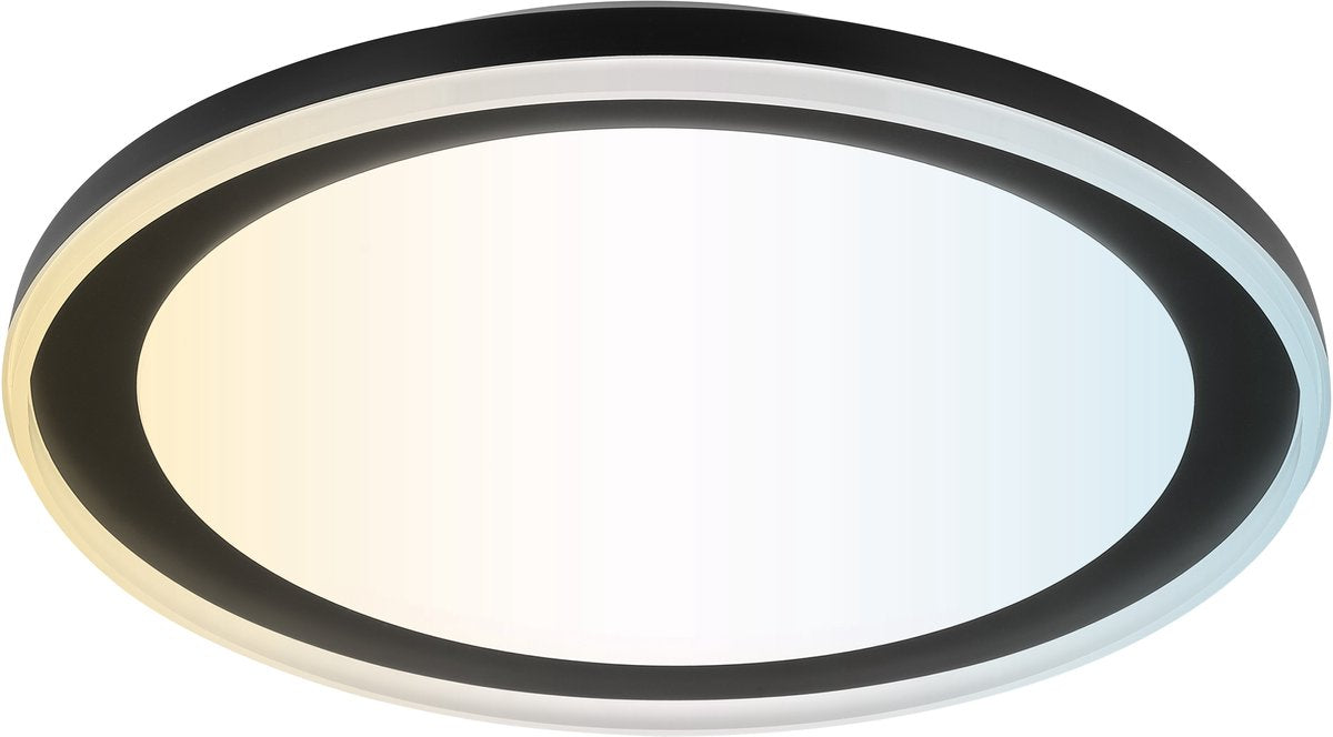 Brilliant pederson - lampada da soffitto - led 26w - 2700k-6500k - nero