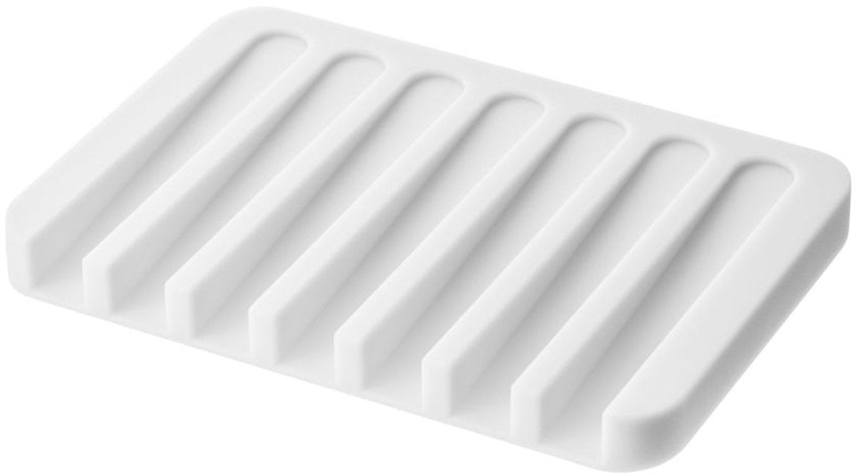 Yamazaki flow jabonera de silicona - blanco