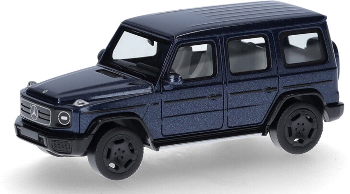 Herpa mercedes benz g580 eq (n465), blauw metallic
