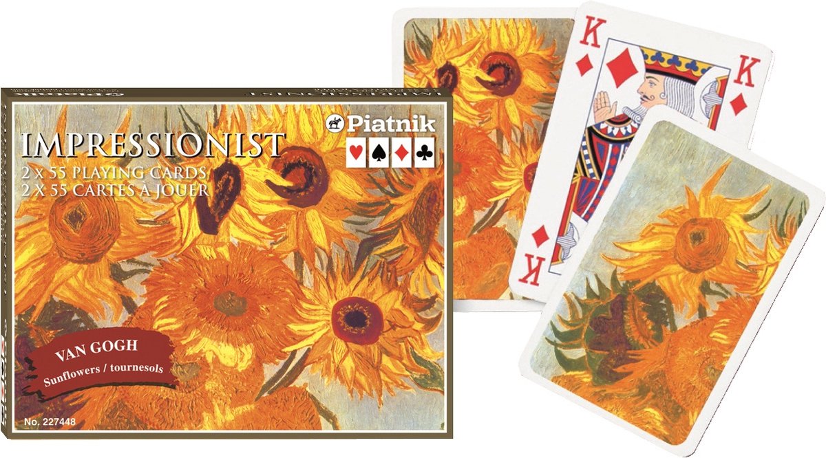 Piatnik vincent van gogh girasoles carte da gioco - doppio mazzo