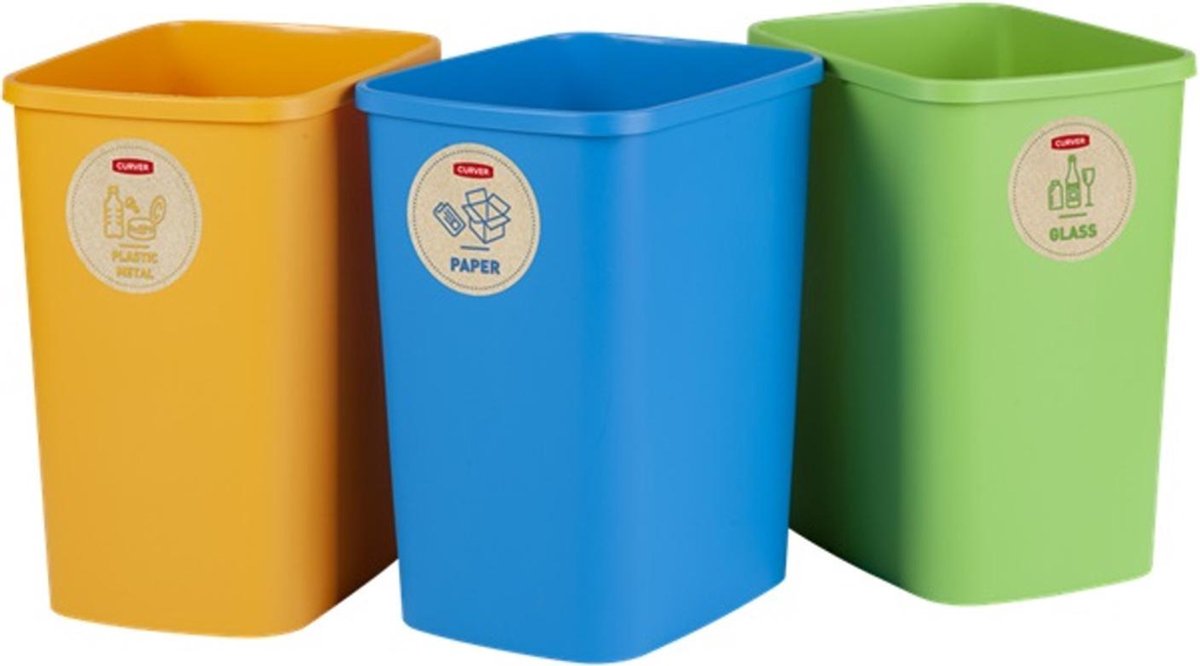 Juego de cubos de separación ecológicos Curver 3x25l