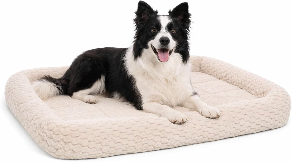 Cuscino per cani Flamingo - cesta per cani - naya rettangolare beige con bordo 100,5x63,5 cm - supporto extra - comodo