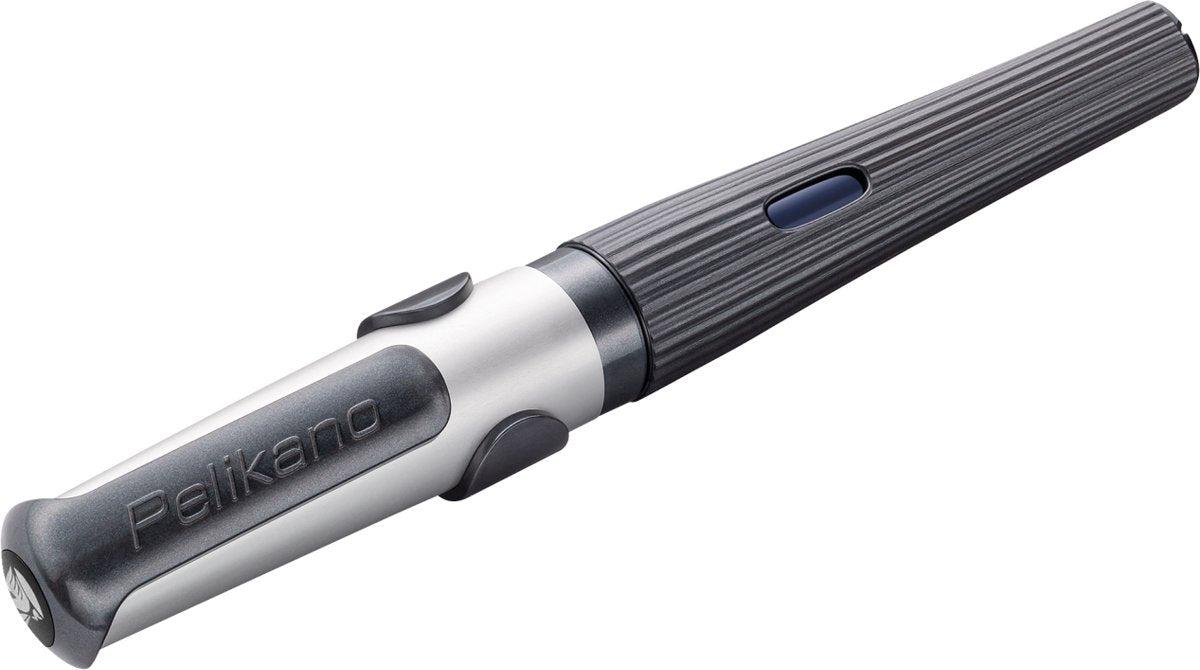 Pluma estilográfica Pelikan o estructura - zurdos - gris