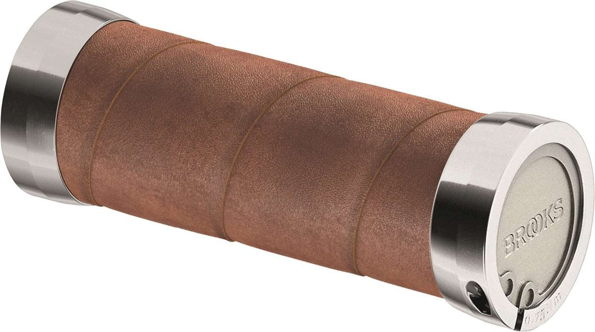 Brook's manette impugnature in pelle sottili da 100 mm invecchiate