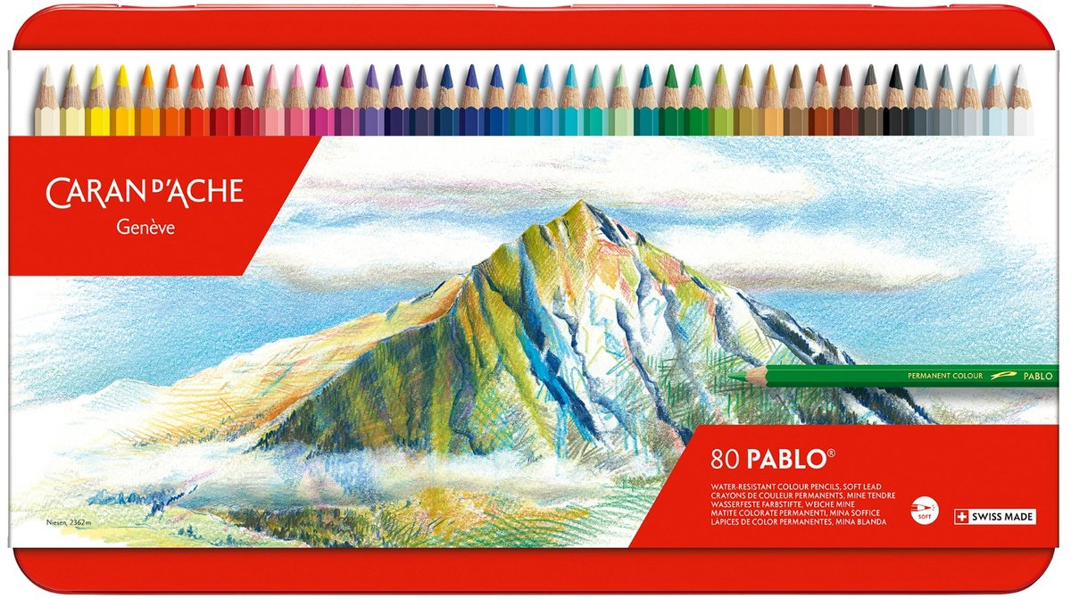 Caran d'ache pablo lápiz de color 80 pieza(s)
