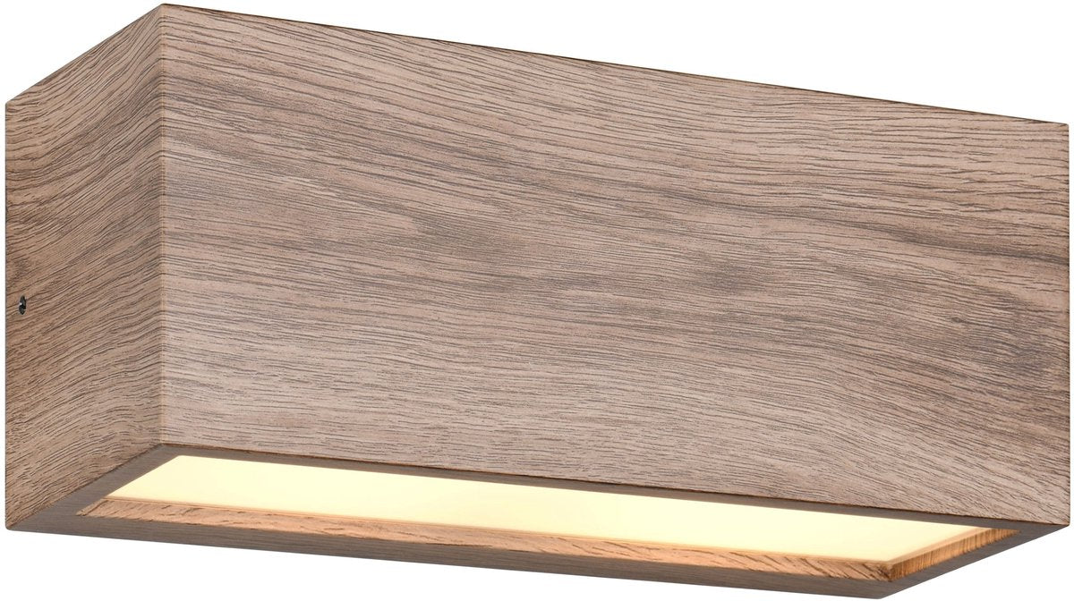 Trio mayenne - wandlamp - hout element - excl. 2x e14 4w - buitenverlichting - ip44