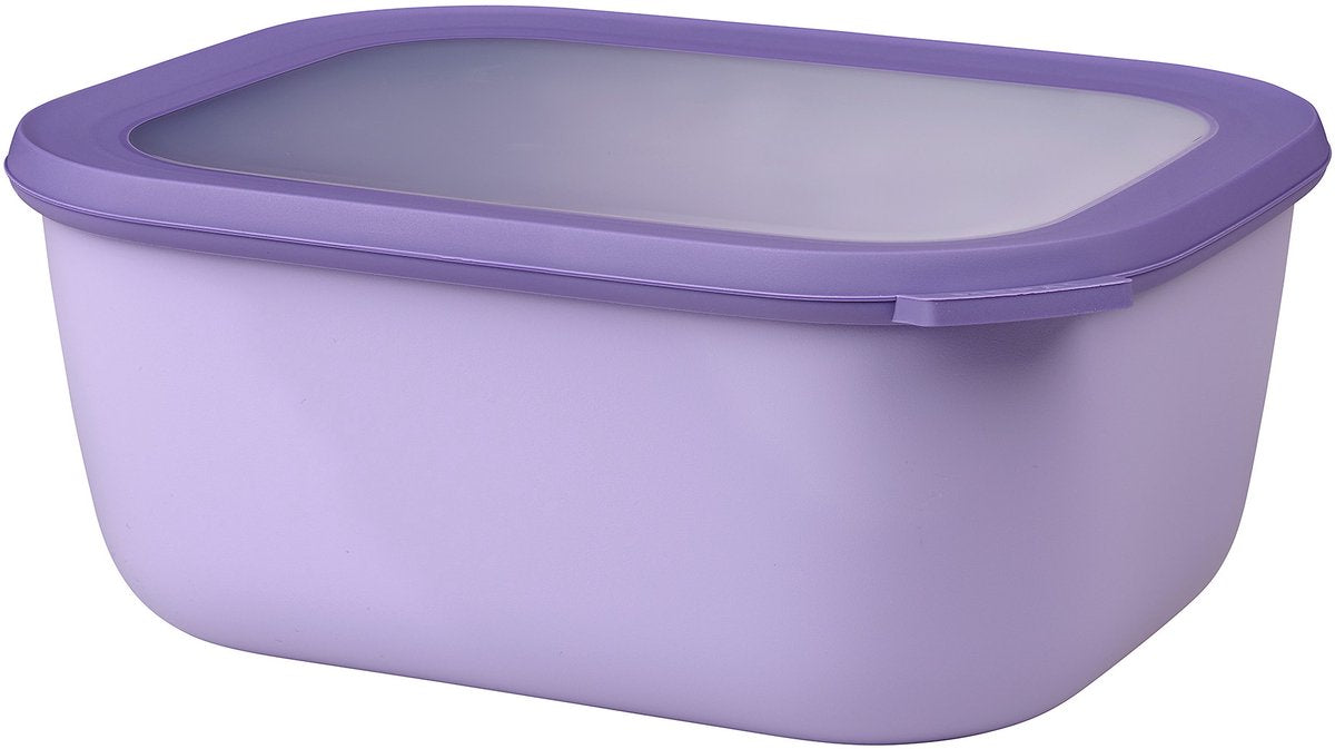 Mepal - recipiente para alimentos circular multitazón - 3000 ml - rectangular - lila intenso